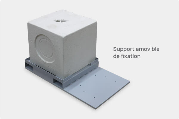 Support de fixation en béton pour banderoleuse BOOM