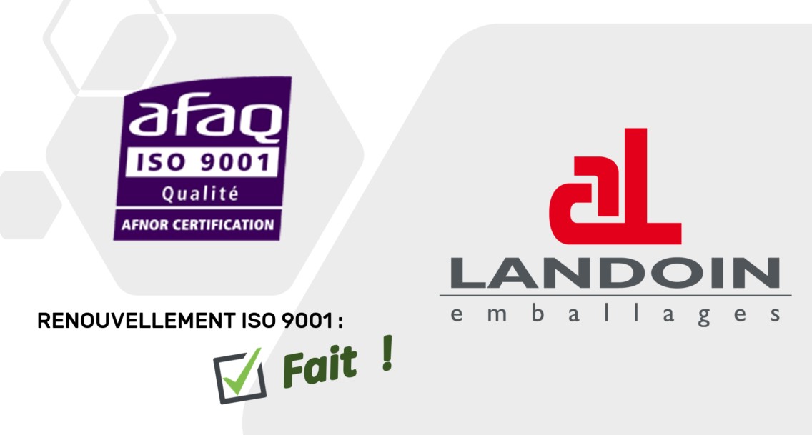 Certification ISO 9001 renouvelée